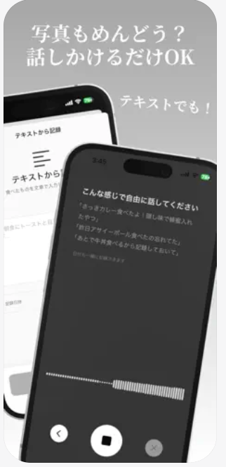 音声入力 — 写真もめんどう？話しかけるだけOK